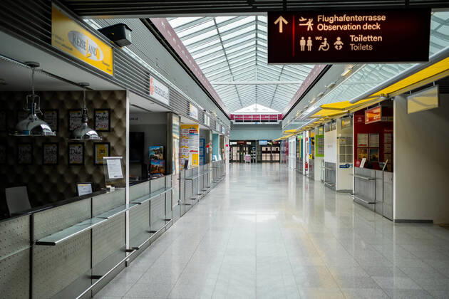 Düsseldorf Flughafen Düsseldorf, 18.04.2020 Menschenleerer Reisemarkt Düsseldorf Flughafen