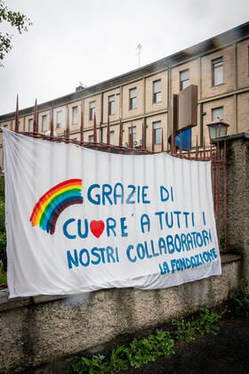 Milan - RSA Don Gnocchi, Girola center, where many patients died from Coronavirus COVID-19 (Marco Passaro Fotogramma, - 2020-04-20) p.s. la foto e utilizzabile nel rispetto del contesto in cui e stata scattata, e senza intento diffamatorio del decoro delle persone rappresentate  Copyright: xMarcoxPassarox xFOTOGRAMMAx