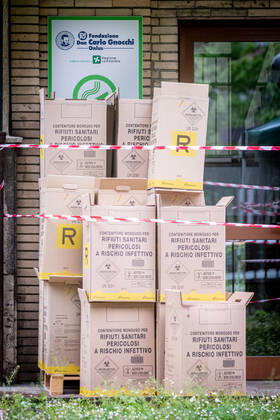 Milan - RSA Don Gnocchi, Girola center, where many patients died from Coronavirus COVID-19 (Marco Passaro Fotogramma, - 2020-04-20) p.s. la foto e utilizzabile nel rispetto del contesto in cui e stata scattata, e senza intento diffamatorio del decoro delle persone rappresentate  Copyright: xMarcoxPassarox xFOTOGRAMMAx