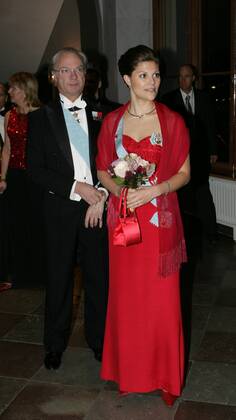 Crown Princess Victoria and King Carl XVI Gustaf Attendance at the Royal Musical Academys Feast Meeting with Subsequent Dinner, Musical Academy, Grand Hôtel 2006 11 27 c Charles Hammarsten IBL Kings House Sweden x2492x, Copyright: xCharlesxHammarsten TTx