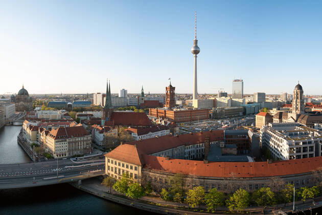 Panorama vom Zentrum Berlin-Mitte 20.04.2020, Berlin, GER - Panorama vom Zentrum Berlin-Mitte, Berlin Berlin Deutschland Berlin Mitte Zentrum