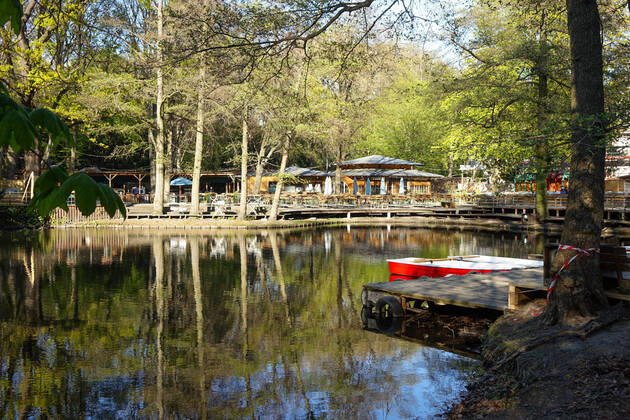 20.04.2020,Berlin,Deutschland,GER,die Stadt zu Zeiten der Corona Pandemie. CafÃ am Neuen See im Großen Tiergarten.