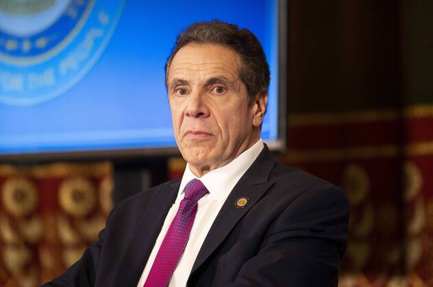 April 20, 2020, Albany, NY, U.S: April 20, 2020 - Albany, NY, United States: New York Governor ANDREW CUOMO (D) speaking at a press Conference at the State Capitol. Albany U.S. - ZUMAb161 20200420_zap_b161_013 Copyright: xMichaelxBrochsteinx