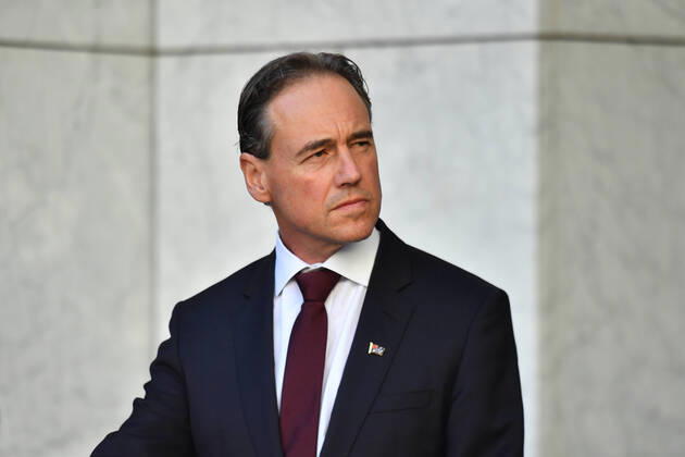 SCOTT MORRISON CORONAVIRUS UPDATE, Minister for Health Greg Hunt at a press conference in Canberra, Tuesday, April 21, 2020. ( NO ARCHIVING, EDITORIAL USE ONLY, NO USE IN BOOKS WITHOUT CONSENT Canberra ACT AUSTRALIA  Copyright: xMICKxTSIKASx 20200421001464521501