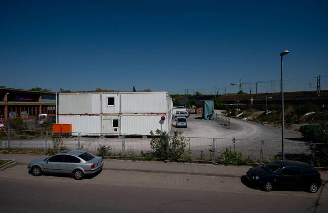Coronavirus-COVID-19 Stuttgart 21-Wohncontainer von türkischen Arbeitern die sich mit Covid19 angesteckt haben in der Rosensteinstrasse. Stuttgart Mitte Baden-Württemberg Deutschland Copyright: xLeif-HendrikxPiechowskix