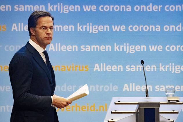 THE HAGUE, Centre, 21-04-2020, Minister President Mark Rutte at the press conference about the corona crisis, after the crisisberaad. Pressconference Mark Rutte  x7881089x Copyright: