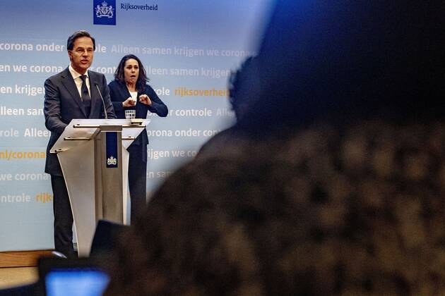 THE HAGUE, Centre, 21-04-2020, Minister President Mark Rutte at the press conference about the corona crisis, after the crisisberaad. Pressconference Mark Rutte  x7881092x Copyright: