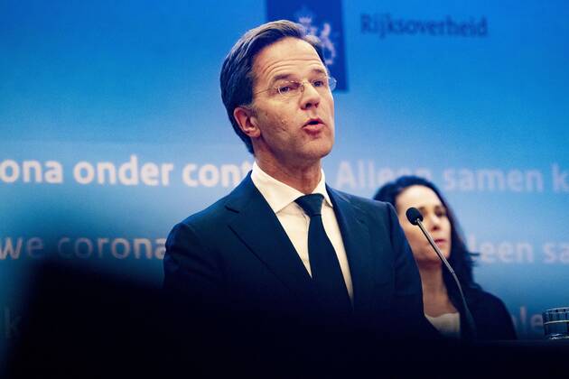 THE HAGUE, Centre, 21-04-2020, Minister President Mark Rutte at the press conference about the corona crisis, after the crisisberaad. Pressconference Mark Rutte  x7881174x Copyright: