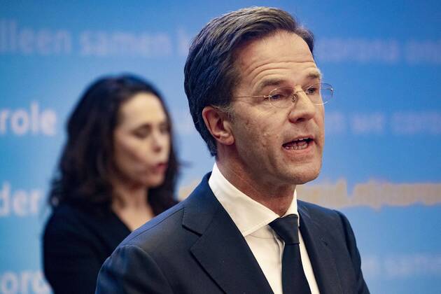 THE HAGUE, Centre, 21-04-2020, Minister President Mark Rutte at the press conference about the corona crisis, after the crisisberaad. Pressconference Mark Rutte  x7881176x Copyright:
