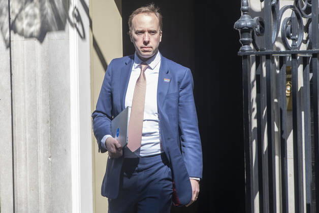 . 21 04 2020. London, United Kingdom. Health Secretary Matt Hancock in Downing Street, London as the Coronavirus lockdown continues.  xi-Imagesx IIM-21046-0029