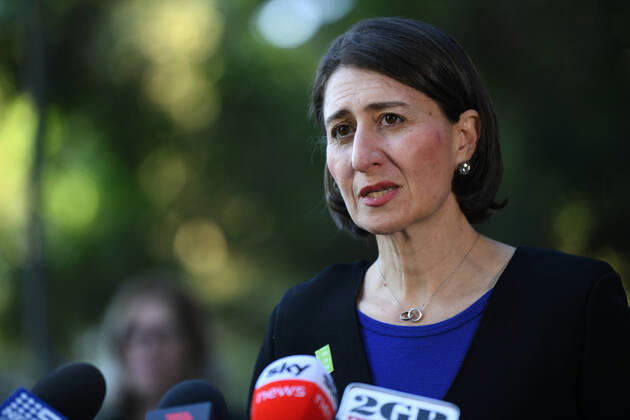 GLADYS BEREJIKLIAN CORONAVIRUS PRESSER, NSW Premier Gladys Berejiklian speaks to the media during a press conference in Sydney, Wednesday, April 22, 2020. ( NO ARCHIVING, EDITORIAL USE ONLY, NO USE IN BOOKS WITHOUT CONSENT SYDNEY NSW AUSTRALIA  Copyright: xJOELxCARRETTx 20200422001464652890