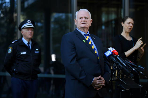 GLADYS BEREJIKLIAN CORONAVIRUS PRESSER, Acting President of RSL NSW Ray James speaks to the media during a press conference in Sydney, Wednesday, April 22, 2020. ( NO ARCHIVING, EDITORIAL USE ONLY, NO USE IN BOOKS WITHOUT CONSENT SYDNEY NSW AUSTRALIA  Copyright: xJOELxCARRETTx 20200422001464653098