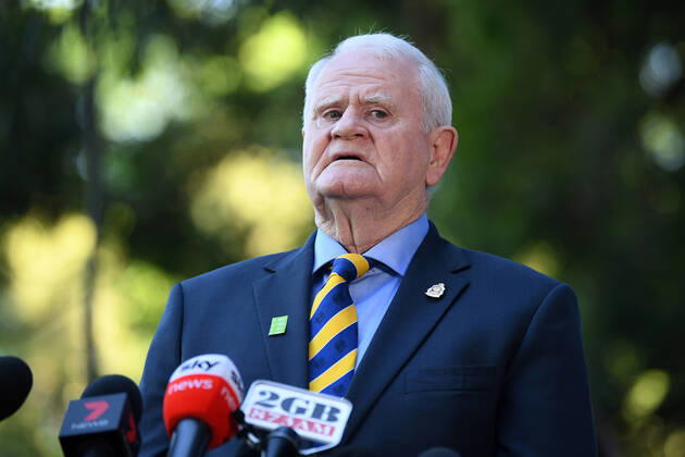 GLADYS BEREJIKLIAN CORONAVIRUS PRESSER, Acting President of RSL NSW Ray James speaks to the media during a press conference in Sydney, Wednesday, April 22, 2020. ( NO ARCHIVING, EDITORIAL USE ONLY, NO USE IN BOOKS WITHOUT CONSENT SYDNEY NSW AUSTRALIA  Copyright: xJOELxCARRETTx 20200422001464653809