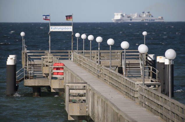 Die gesperrte Seebrücke in Heiligendamm, Mecklenburg-Vorpommern. Heiligendamm