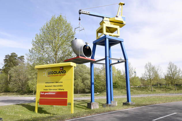 Legoland Deutschland während der Ausgangsbeschränkungen zur Eindämmung der Ausbreitung des Coronavirus. Günzburg, 21.04.2020