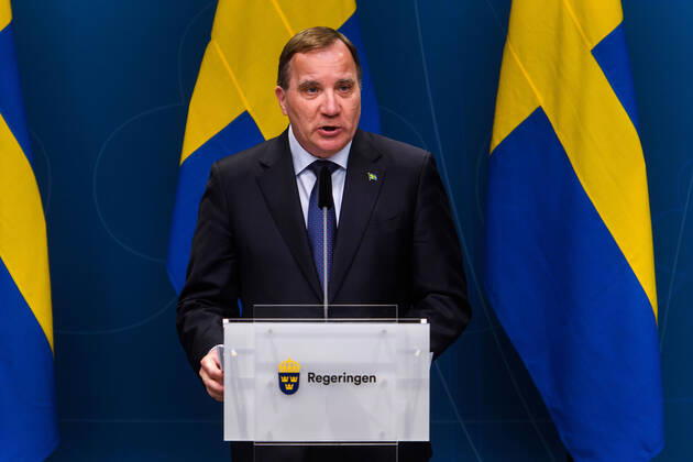 News Themen der Woche KW17 News Bilder des Tages 200422 Stefan Löfven, Prime Minister of Sweden, during a press conference with the government of Sweden regarding the coronavirus, Covid-19, on April 22, 2020 in Stockholm. Photo: Maxim ThorÃ BILDBYRAN kod MT bbeng presskonferens regeringen politik corona virus coronaviruset covid-19 press conference public events coronavirus Copyright: MAXIMxTHORE 0047207682st