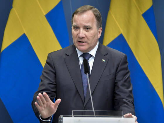 STOCKHOLM 20200422 Prime Minister Stefan Löfven speaks during the government s press conference on covid 19 outbreak Wednesday April 22, 2020 STOCKHOLM SVERIGE x10040x,  Copyright: xAndersxWiklund TTx SWEDEN CORONA