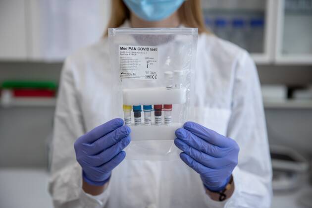The first all-Polish test for the coronavirus The first all-Polish test for the coronavirus at the the Institute of Bioorganic Chemistry of the Polish Academy of Science on April 22, 2020 in Poznan, Poland. The test has been already produced and came into use. EN_01425834_0001 
