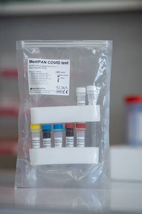 The first all-Polish test for the coronavirus The first all-Polish test for the coronavirus at the the Institute of Bioorganic Chemistry of the Polish Academy of Science on April 22, 2020 in Poznan, Poland. The test has been already produced and came into use. EN_01425834_0009 