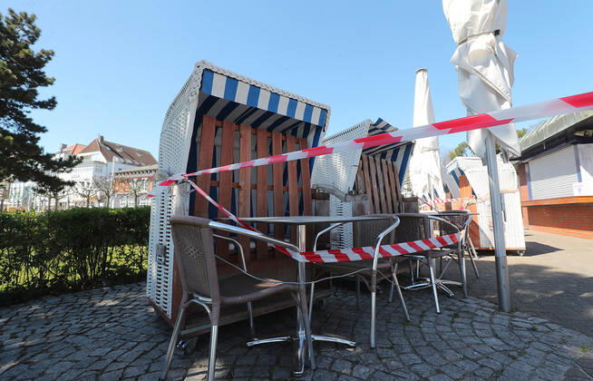 Geschlossene Gastronomie, Absperrungen Travemuende