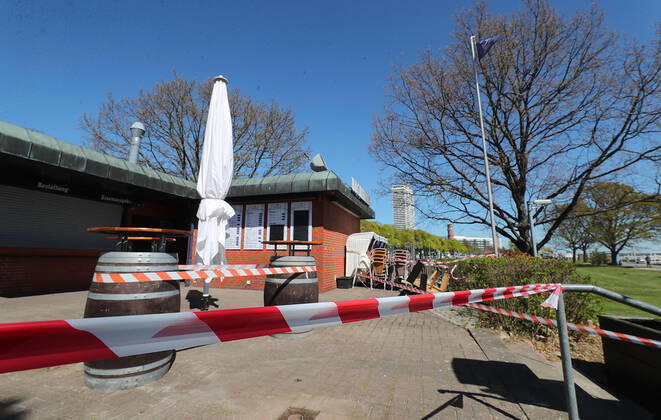 Geschlossene Gastronomie, Absperrungen Travemuende