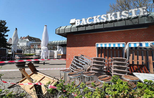 Geschlossene Gastronomie, Absperrungen Travemuende