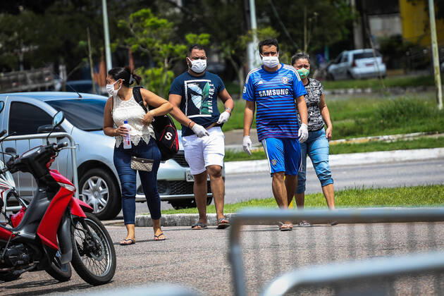 BELÉM, PA - 22.04.2020: CORONAVÍRUS EM BELÉM - Pará reaches 1,195 cases and has 90% of the ICU beds occupied for treatment of Covid-19 this Wednesday (22). State has 580 beds available. Government awaits the arrival of respirators from China to install an additional 400 beds. in the photo, movement at the Hospital de Campanha in Belém. x1906565x  FilipexBispo