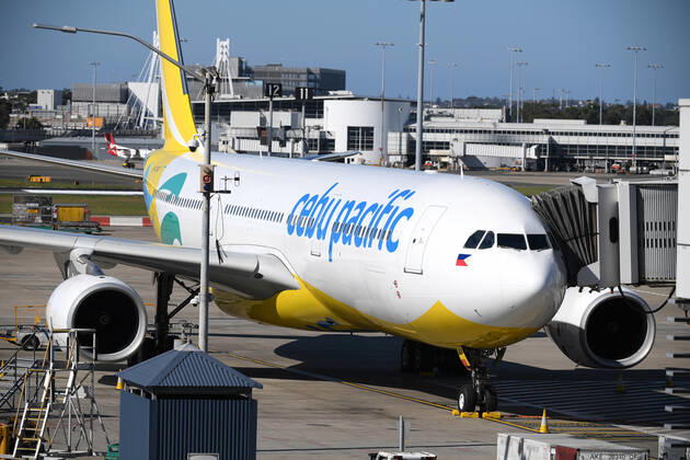 RUBY PRINCESS DEPARTURE, A Cebu Pacific aircraft which will ferry crew from the Ruby Princess cruise ship to Manila in the Philipines, is seen on the tarmac at Sydney International Airport in Sydney, Thursday, April 23, 2020. The Ruby Princess cruise ship has been told to leave Australia by Thursday, as an inquiry begins. ( NO ARCHIVING, EDITORIAL USE ONLY, NO USE IN BOOKS WITHOUT CONSENT SYDNEY NSW AUSTRALIA  Copyright: xDANxHIMBRECHTSx 20200423001464855596