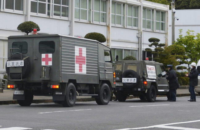 Coronavirus outbreak on cruise ship anchored in Japan Japanese Self-Defense Forces vehicles arrive at a shipyard in Nagasaki, southwestern Japan, on April 23, 2020, where the Costa Atlantica cruise ship is anchored. The Nagasaki prefectural government said the same day that 48 of 623 crew members have so far tested positive for the new coronavirus. The vessel carries no passengers. 