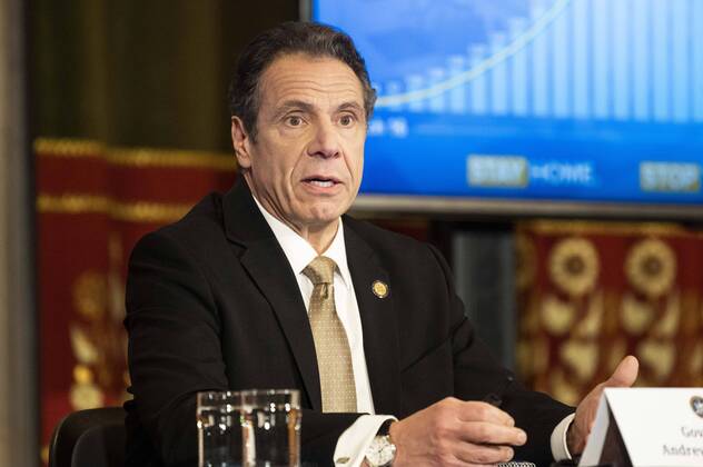 April 22, 2020, Albany, NY, U.S: April 22, 2020 - Albany, NY, United States: New York Governor ANDREW CUOMO (D) speaking at a press Conference at the State Capitol. Albany U.S. - ZUMAb161 20200422_zap_b161_034 Copyright: xMichaelxBrochsteinx
