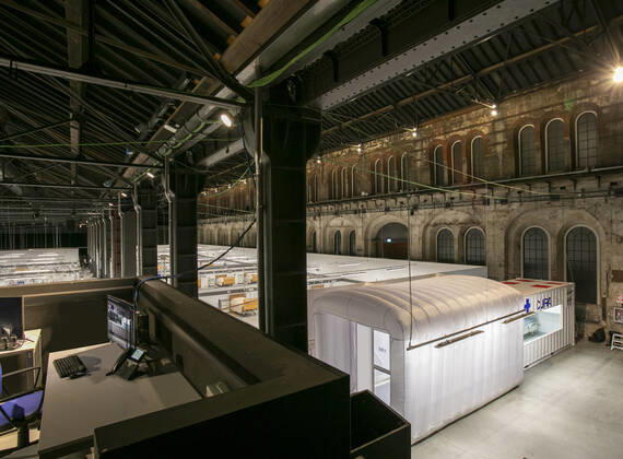A two-bed intensive care unit within a shipping container has been built at a hospital in Turin and is being used to treat patients fighting the coronavirus. Named Connected Units for Respiratory Ailments (CURA), the intensive care pod was designed by Italian architects Carlo Ratti and Italo Rota to increase intensive care unit (ICU) capacity in northern Italy. The pod, which contains two beds, has been installed at a temporary hospital built within the Officine Grandi Riparazioni complex in central Turin. The first patient was admitted earlier this week on 19 April. Built within a 6.1-metre-long shipping container, the intensive care pod contains beds and facilities including ventilators, monitors, intravenous fluid stands and syringe drivers for two patients. Ratti believes that the shipping-container pods combine the benef Copyright: xx 40462597 EDITORIAL USE ONLY. NOT FOR USE BY NEWSPAPERS BASED IN THE UK.