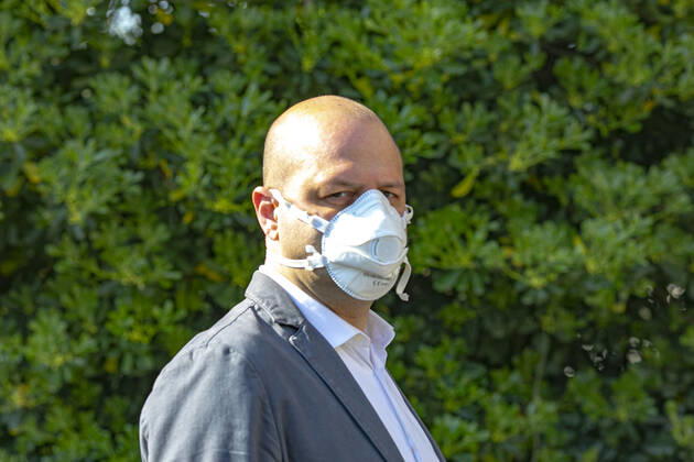 Bergamo Coronavirus - serological tests on citizenship at the Pesenti-Fenaroli Hospital of Alzano Lombardo in the photo Camillo Bertocchi mayor of Alzano Lombardo (Foto Sergio Agazzi Fotogramma, Bergamo - 2020-04-23) p.s. la foto e utilizzabile nel rispetto del contesto in cui e stata scattata, e senza intento diffamatorio del decoro delle persone rappresentate  Copyright: xFotox SergioxAgazzix xFOTOGRAMMAx