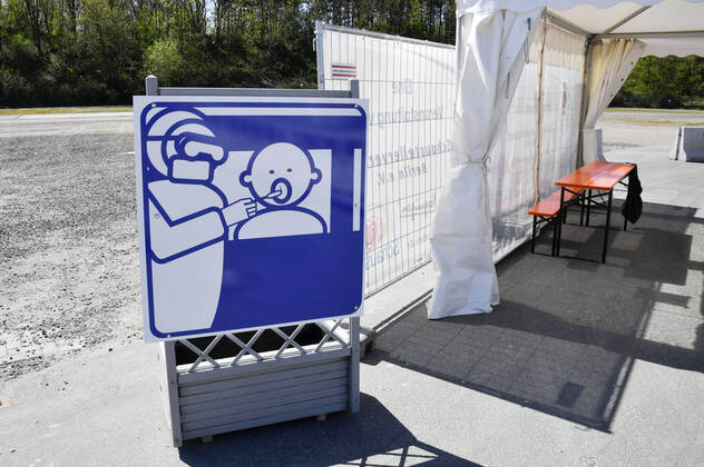 Der Zentrale Festplatz am Kurt-Schumacher-Damm 207 wird zur ersten Corona-Teststation in Berlin. Berlin, 23.04.2020