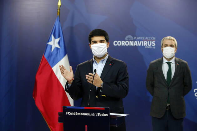 Santiago, April 23, 2020 The Minister of National Assets, Julio Isamit and the Minister of the Interior, Gonzalo Blumel, announce that the COVID 19 Territorial Viewer is open to the public. Paul Plaza MBN Via Aton Chile, Santiago Chile Aton 414066  Copyright: PAULxPLAZA MBN VIAxATONxCHILE