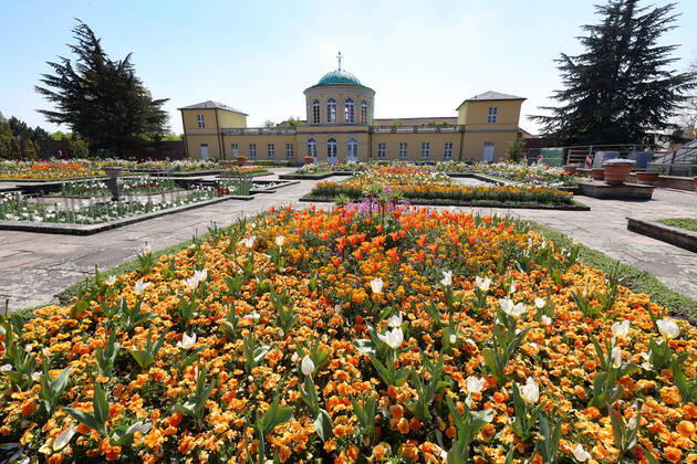 Hannover, 24.04.2020, Corona-Krise nach Shutdown öffnen ab heute wieder die Herrenhäuser Gärten-Berggarten,