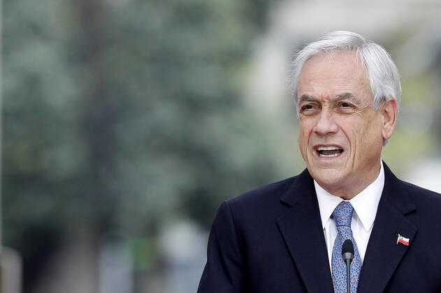 Santiago, April 24, 2020 The President of the Republic, Sebastian Pinera, makes a public statement at the Palacio de La Moneda Dragomir Yankovic Aton Chile, Santiago Chile Aton 414230  Copyright: DRAGOMIRxYANKOVIC ATONxCHILE