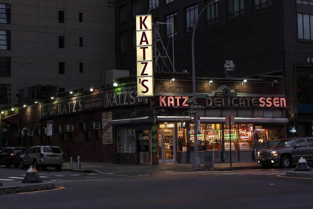 Daily life in New York amid COVID-19 pandemic View of famous Katz s Delicatessen restaurant open for take out only during COVID-19 in Lower East Side New York New York United States Copyright: LevxRadin