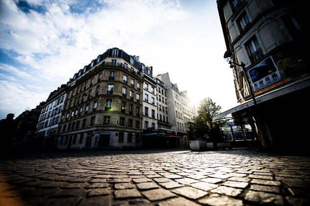 Illustration du Quartier des Halles a Paris vide NEWS : COVID19 - Paris - 25 04 2020 JBAutissier Panoramic 