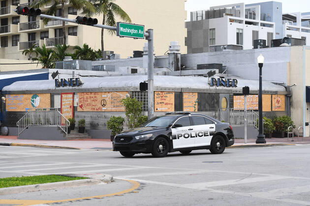 Coronavirus in den USA, Eindrücke aus Miami MIAMI, FL - APRIL 24: General view of South Beach as all the stores have been closed due to the Coronavirus (COVID-19) pandemic on April 24, 2020 in Miami Florida. Copyright: xmpi04 MediaPunchx