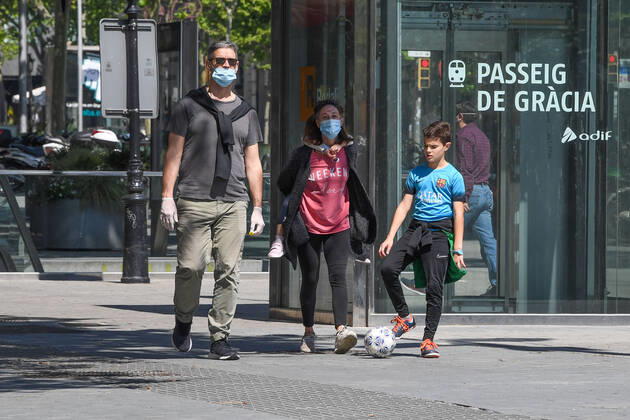 NEWS : Covid 19 Coronavirus en espagne - Barcelone - 26 04 2020 Deconfinement partiel des enfants a Barcelone NEWS : Deconfinement partiel des enfants - barcelone - 26 04 2020 PacoLargo Panoramic 