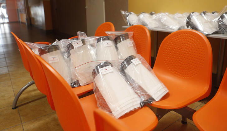 Production of face shields and face masks with 3D printer in Rzeszow Production of face shields and face masks with 3D printer in one of the public schools on April 27, 2020 in Rzeszow, Poland EN_01426474_0006 