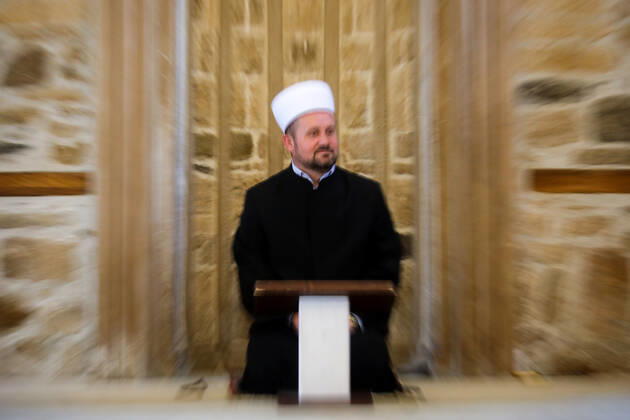 Bosnia and Herzegovina - Ramadan 27.04.2020., Zenica, Bosnia and Herzegovina - A muqabala (recitation of the Quran) is held regularly during Ramadan at the Sultan-Ahmed Mosque in Zenica. This year, due to the coronavirus epidemic, it is being held without the presence of believers. ArminxDurgut PIXSELL