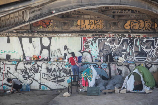April 28, 2020: 28 April 2020 (Malaga) homeless and homeless people are living and settling under bridges due to the Coronavirus crisis in Malaga in extreme poverty - ZUMAc161 20200428_zap_c161_057 Copyright: xLorenzoxCarnerox