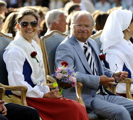 Crown Princess Victoria and King Carl XVI Gustaf Crown Princesss Birthday, Borgholm, Öland 2008 07 14 c Karin Törnblom IBL royal house Sweden x2377x, Copyright: xKarinxTörnblom TTx