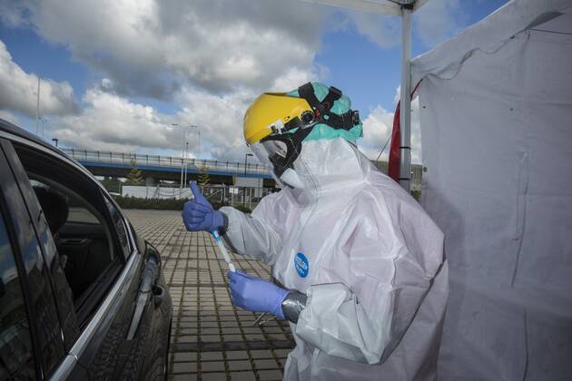 Drive & Go-Thru mobile tent for testing for the coronavirus as a part of the action Keep safe the Medics in Wroclaw Drive & Go-Thru mobile tent for testing for the coronavirus as a part of the action Keep safe the Medics provide free of charge tests for medics on May 12, 2020 in Wroclaw, Poland. There is also a possibility of making commercial tests for all those who want to get tested EN_01428357_0005