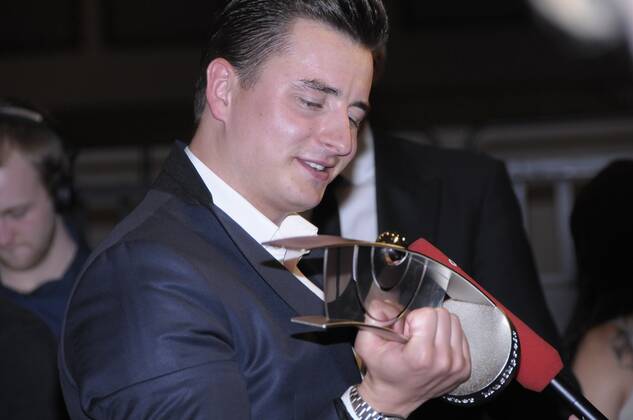 105 Andreas Gabalier bei der Echo Verleihung 2012 in der Messe Berlin am 22.03.12, Roter Teppich, Berlin Deutschland, Germany Copyright: xBriganiArt Sarix 00272955_00272955