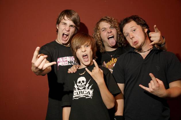 12 Fotoshooting: Die Killerpilze, im Backstage vor ihrem Konzert im berliner Silverwings, Punkrock, Tenniepunk, Deutschrock Berlin Deutschland, germany Copyright: xPOP-EYE Nassx 00107204_00107204