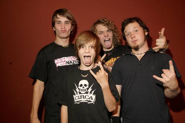12 Fotoshooting: Die Killerpilze, im Backstage vor ihrem Konzert im berliner Silverwings, Punkrock, Tenniepunk, Deutschrock Berlin Deutschland, germany Copyright: xPOP-EYE Nassx 00107206_00107206