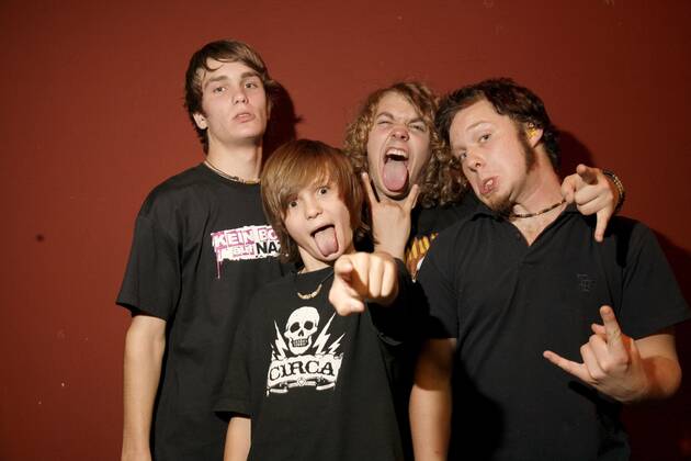 12 Fotoshooting: Die Killerpilze, im Backstage vor ihrem Konzert im berliner Silverwings, Punkrock, Tenniepunk, Deutschrock Berlin Deutschland, germany Copyright: xPOP-EYE Nassx 00107212_00107212