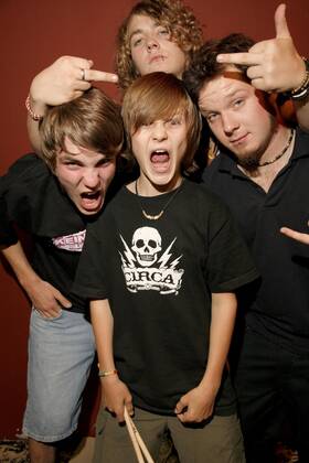 12 Fotoshooting: Die Killerpilze, im Backstage vor ihrem Konzert im berliner Silverwings, Punkrock, Tenniepunk, Deutschrock Berlin Deutschland, germany Copyright: xPOP-EYE Nassx 00107221_00107221